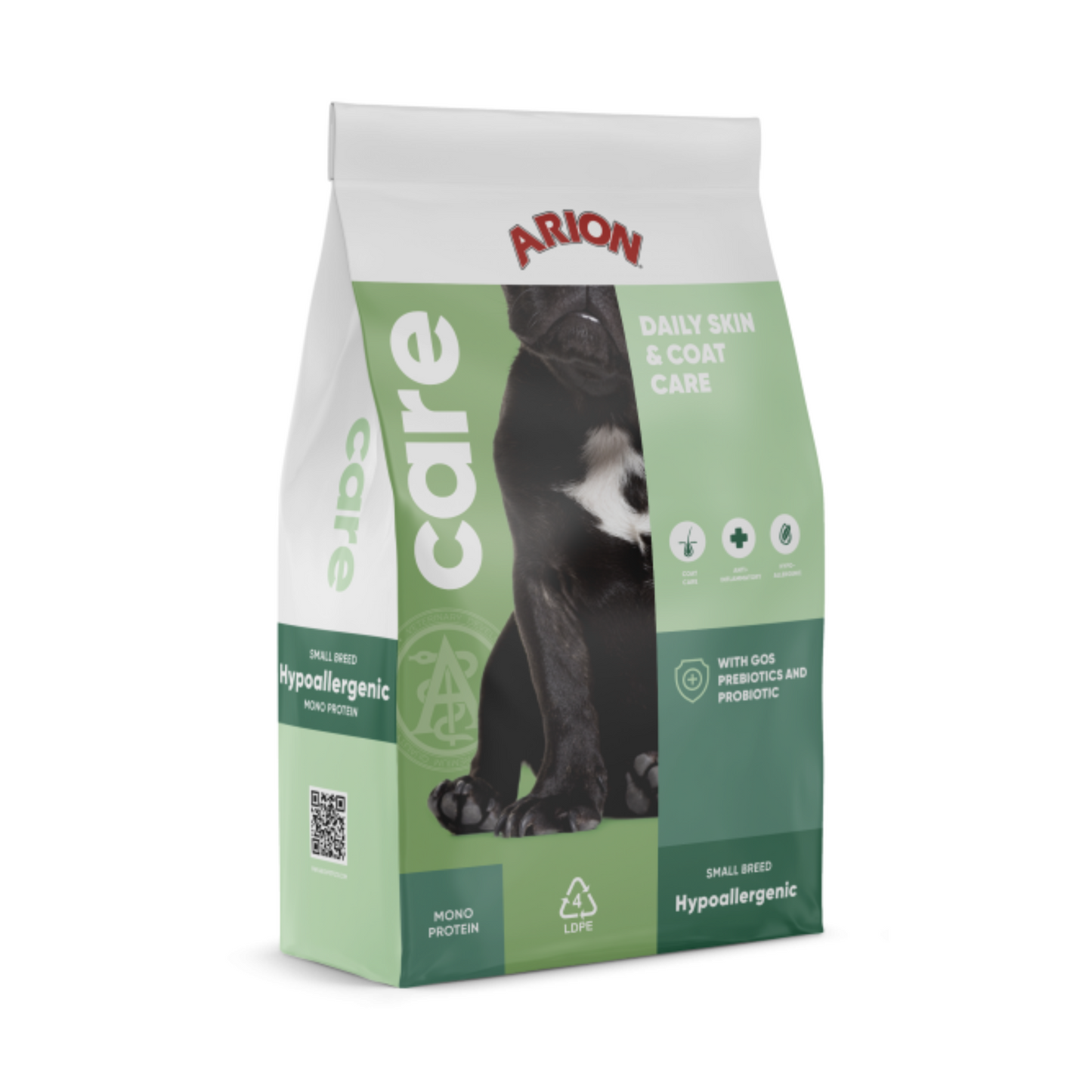 Croquettes chien HYPOALLERGENIC Petite races - problème peau - ARION CARE - 2kg Fabuldog