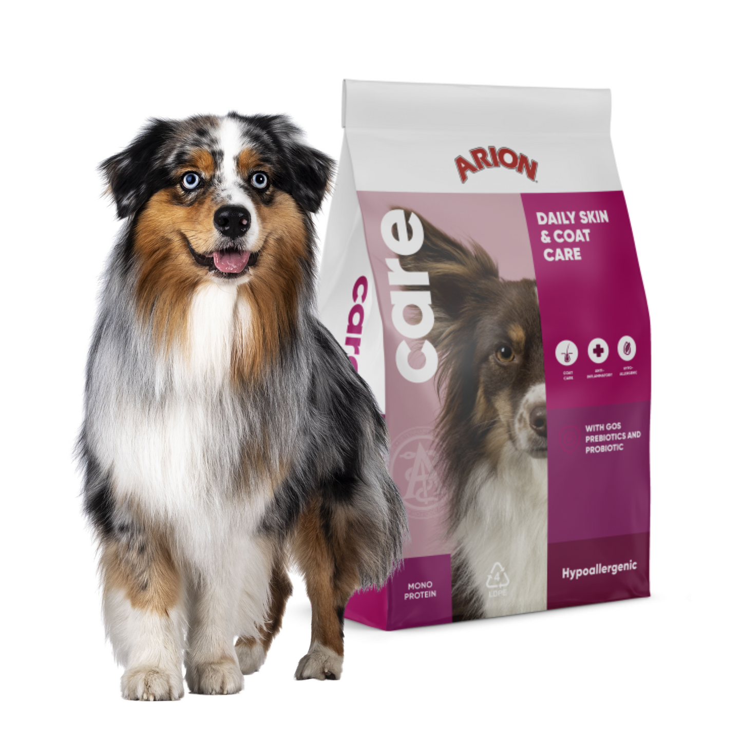 Croquettes chien HYPOALLGENIC - problème peau - ARION CARE - 12kg Fabuldog