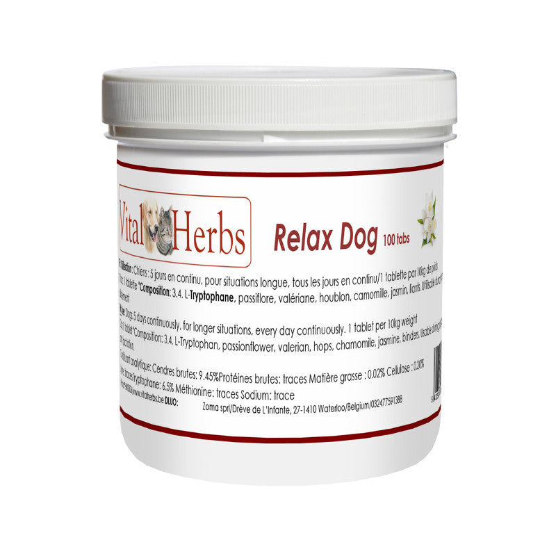 Relax Dog Cat Stress Chien Chat Vital Herbs