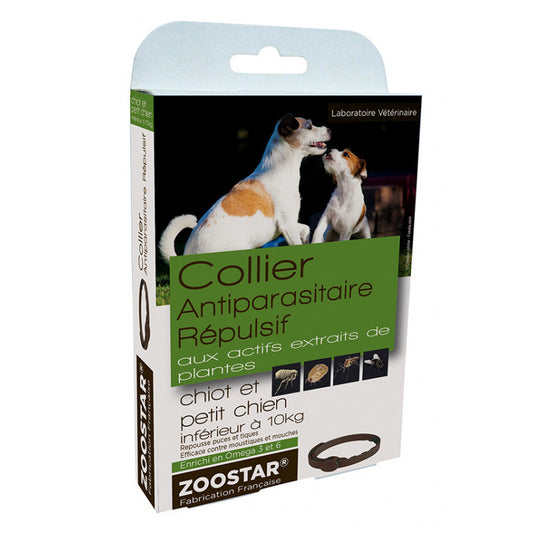 Collier antiparasitaire répulsif naturel chien Zoostar