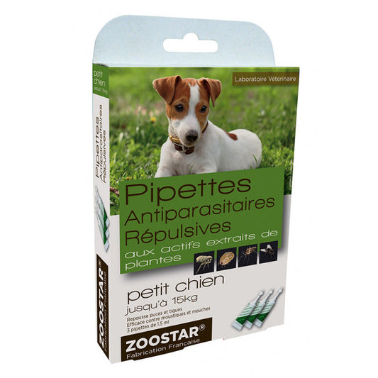 Pipettes antiparasitaires répulsives chien Zoostar